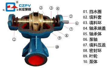 單級雙吸離心泵結(jié)構(gòu)圖